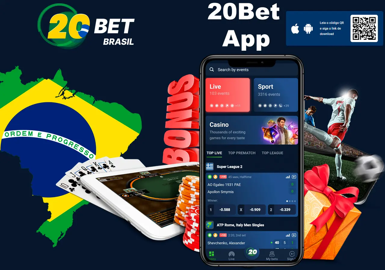 O melhor aplicativo de apostas é o 20Bet no Brasil