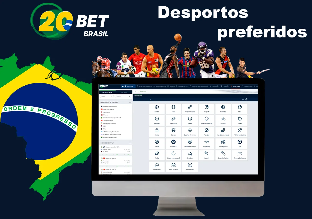 Todos os esportes no site oficial da 20Bet