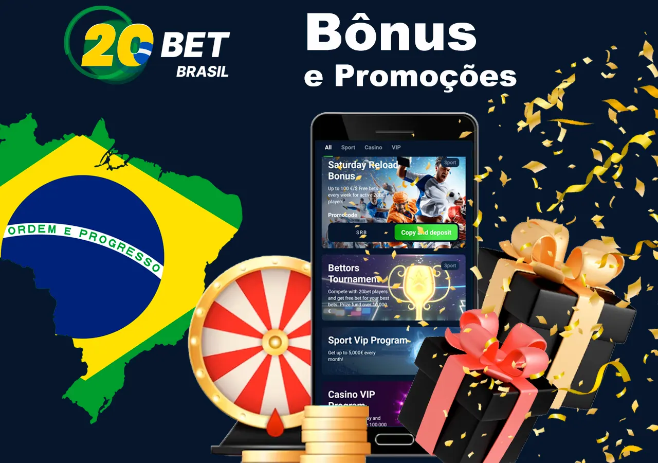 Bônus para novos jogadores na 20Bet Brasil