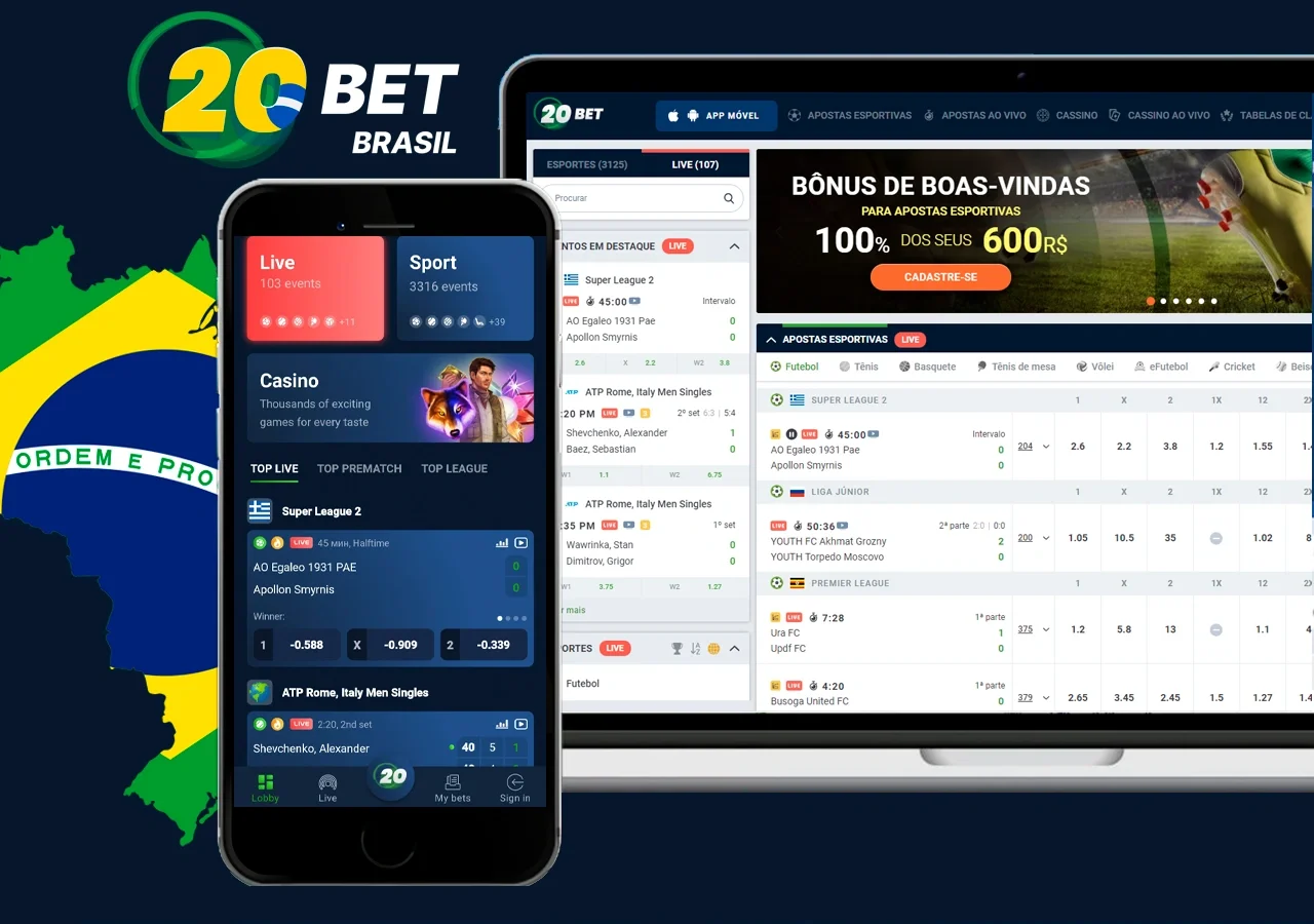 20Bet e um dos melhores casinos online do Brasil